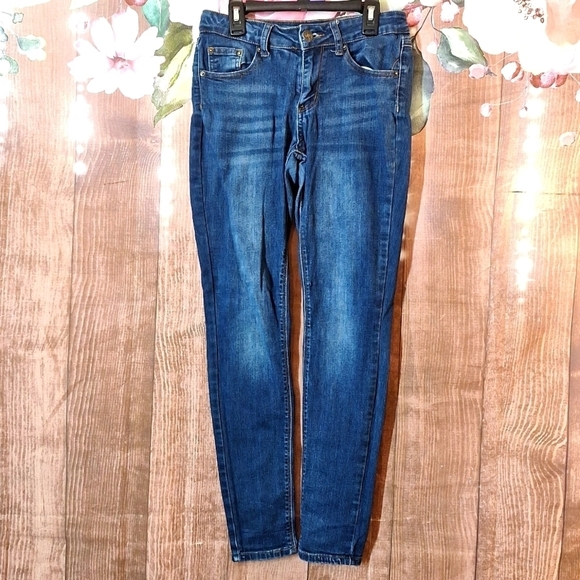 RUE21 MID RISE JEGGINGS STRETCHY BLUE JEANS 4R - Picture 1 of 5